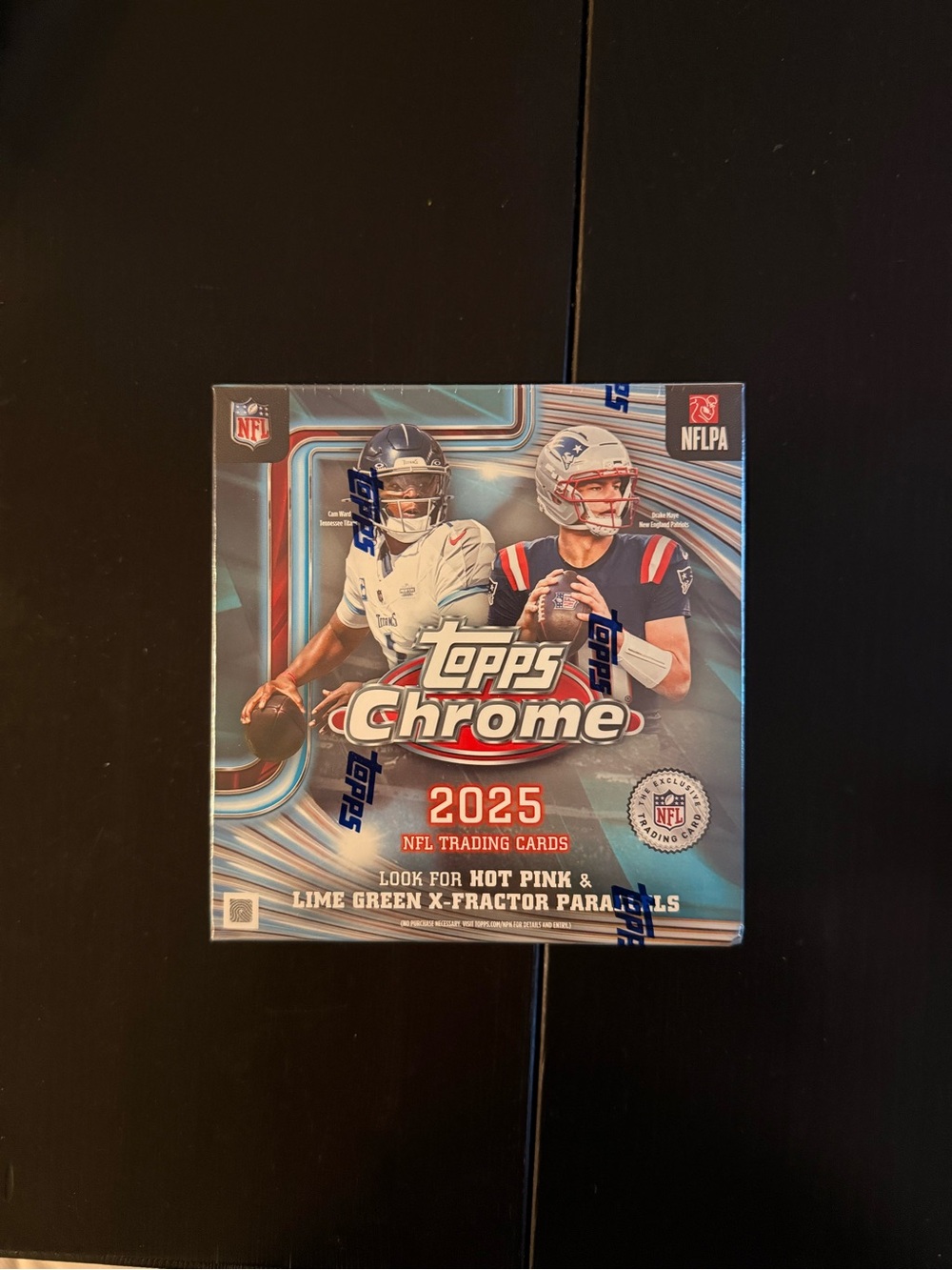 Topps NFL Box with Blue and Silver Design